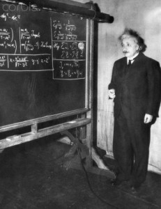 Albert Einstein Gives a Lecture