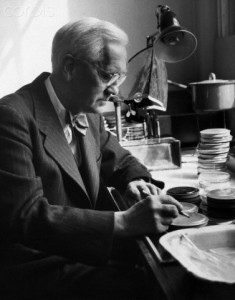 Alexander Fleming Working in his Laboratory