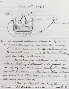 Page from Alexander Graham Bell's notebook