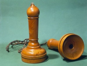 Early telephone constructed by Alexander Bell