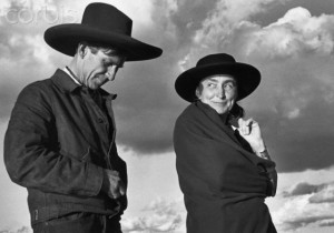 Georgia O'Keeffe and Orville Cox, Canyon de Chelly National Monument, Arizona by Ansel Adams