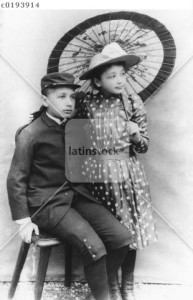 Einstein and his sister Maja, 1890s