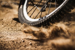 Bicycle tire, close up