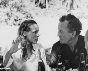 Ian Fleming Chatting with Ursula Andress