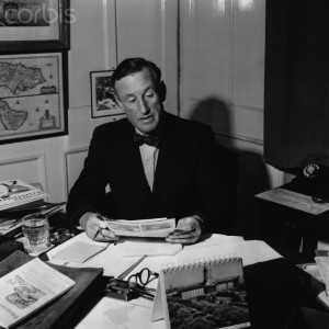 Ian Fleming in his Study