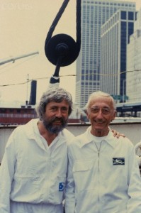 Jacques Cousteau with son Jean-Michel