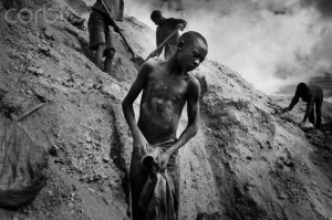 Worker at copper mine in Ruashi, Congo DRC