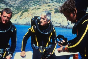 Jacques Cousteau Wearing Diving Gear