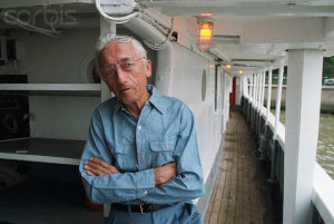 Jacques Cousteau On Ship Deck
