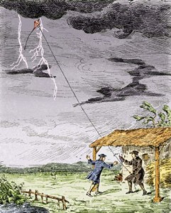 Franklin's lightning experiment, 1752