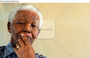 Nelson Mandela attends a memorial for his biographer and former Drum editor Anthony Sampson in ...