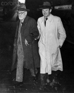 Sigmund Freud And Son Walking in Paris