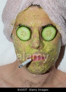 Having a detox facial after overindulging at Christmas.