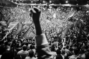 Tehran. A political demonstration.