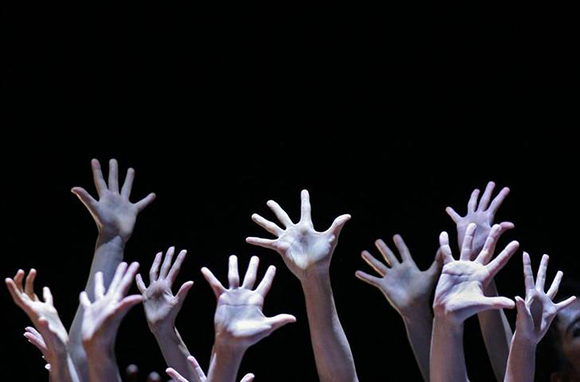 Dancers from Asami Maki Ballet Tokyo perform during the show 'Pink Floyd Ballet' in the northern Spanish town of Santander. Photo by Victor Fraile