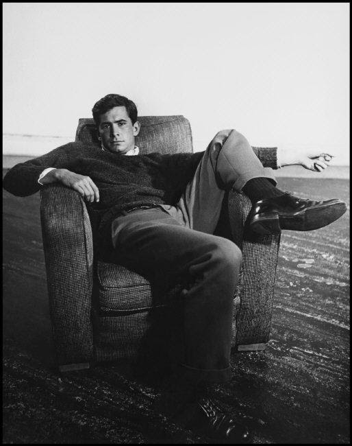 USA. New York City. Halsman's Studio. 1958. American actor Anthony PERKINS. 1956.