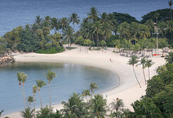 A view of a beach on the island resort of Sentosa in Singapore Photo by Darren Whiteside