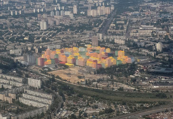 A general view shows apartment blocks in Kiev, Ukraine. Photo by Gleb Garanich