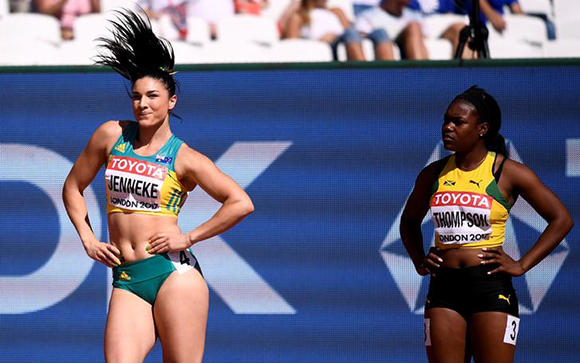 Athletics - World Athletics Championships - Women's 100 Metres Hurdles Heats - London Stadium, London, Britain – August 11, 2017. Michelle Jenneke of Australia before the heat. Photo by Dylan Martinez