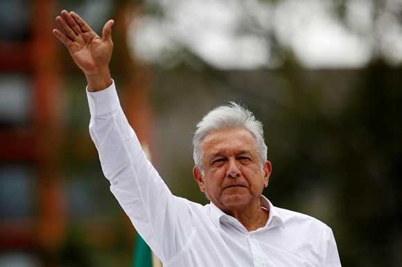 Andres Manuel Lopez Obrador, leader of the National Regeneration Movement (MORENA). Photo by Carlos Jasso