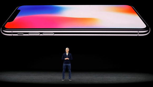 Tim Cook, CEO of Apple, speaks about the iPhone X during a launch event in Cupertino, California, U.S. September 12, 2017. REUTERS/Stephen Lam TPX IMAGES OF THE DAY