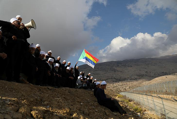  Druze gather to contact their relatives on the Syrian side, in the Israeli-occupied Golan Heights. Photo by Ammar Awad 