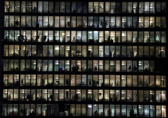  Offices are seen at the Gae Aulenti square at Porta Nuova district downtown Milan, Italy. Photo by Stefano Rellandini 