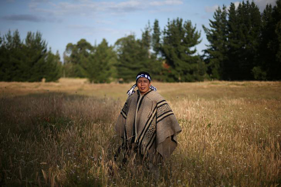  Rodrigo Huilpang, 34, a Mapuche indigenous, poses for a photo at Santiago Linconir village, near where Pope Francis will hold a mass in Chile's Araucania region January 15, 2018. Photo by Edgard Garrido 