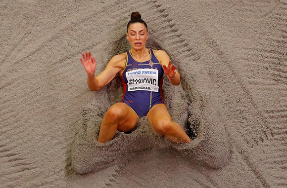  Athletics - IAAF World Indoor Championships 2018 - Arena Birmingham, Birmingham, Britain - March 4, 2018 Ivana Spanovic of Serbia in action during the Women's Long Jump Final. Photo by Phil Noble 