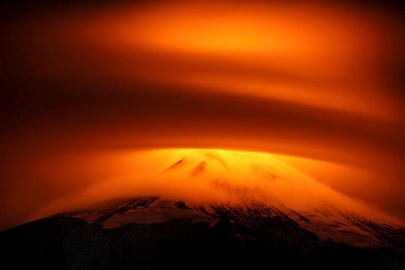  The Villarrica Volcano is seen partially covered by clouds at Pucon, Chile Photo by Cristobal Saavedra 