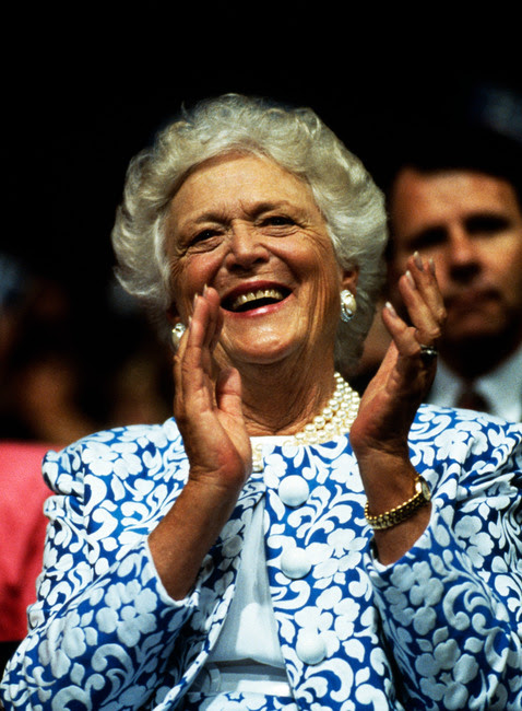 USA. Houston, TX. 1992. Barbara Bush at the Republican National Convention.